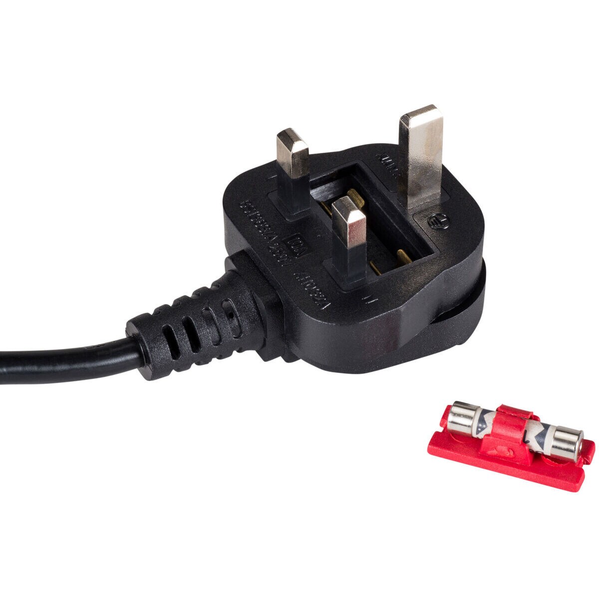 Bs 1363 Uk 3 Pole Plug To C13 Polarized Iec 6 Ft Power Cord Fused 10a 18 3